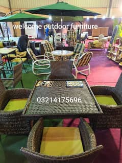 OUTDOOR GARDEN RATTAN UPVC FURNITURE SOFA SET CHAIRS TABLE UMBRELLA