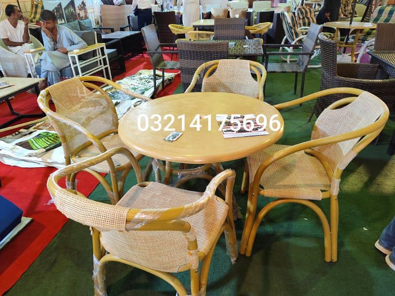 OUTDOOR GARDEN RATTAN UPVC FURNITURE SOFA SET CHAIRS TABLE UMBRELLA 2