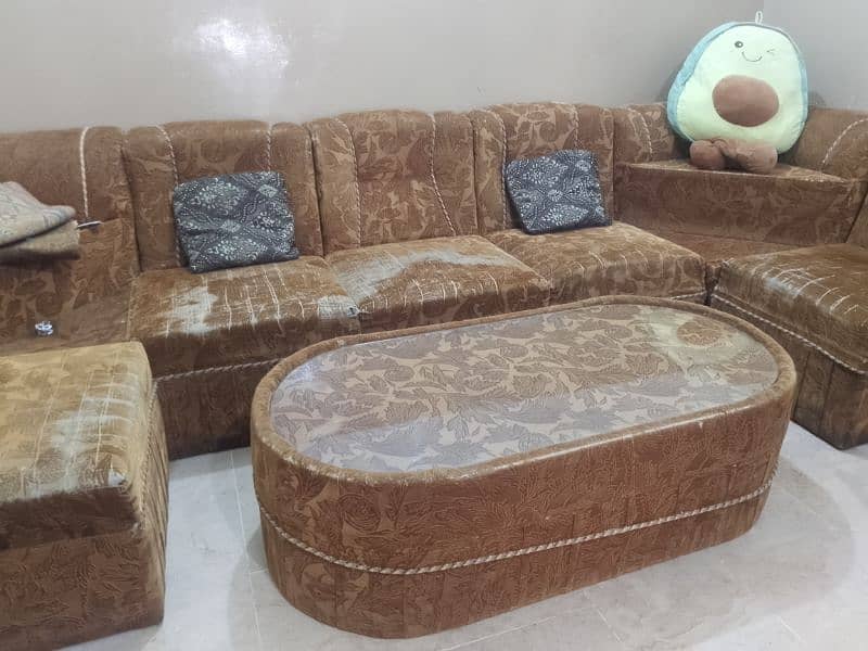 Sofa set with corner & center table 1