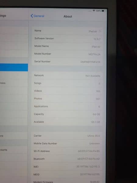 Apple iPad Air 64gb Sim supported 7