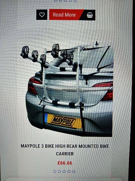 Bicycle Car Carrier for 3 Cycles from Halfords UK 4