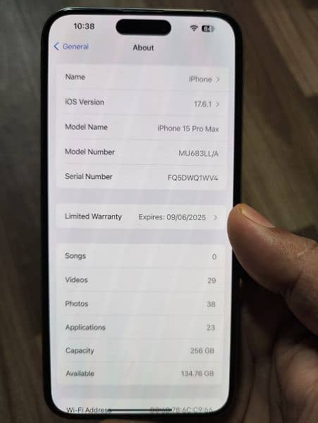 Iphone 15 Pro Max JV Natural Titanium 256GB 9