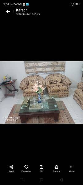 Sofa Set 3+1+1 with central table 3