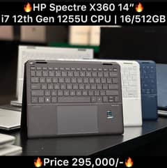 HP Spectre x360 14” i7 12th Gen 1255U CPU 16GB 512GB 0