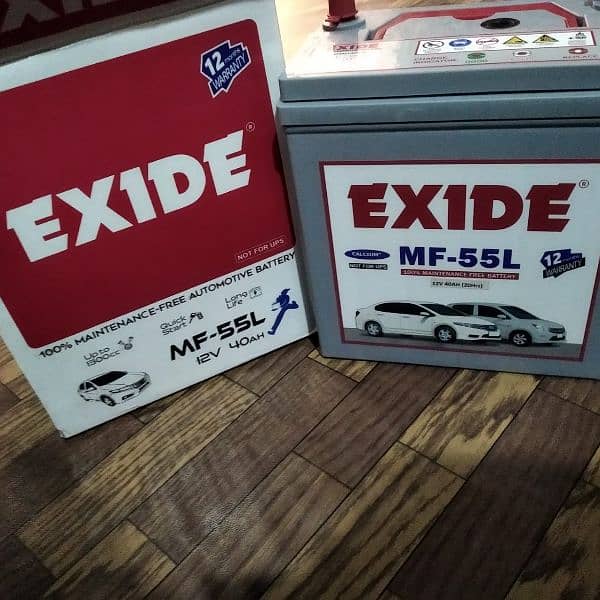 Exide MF-55L Dry Battery For Sale. . 0