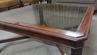 Solid & Seasoned Wood, Glass top, Drawing room, Guests 0