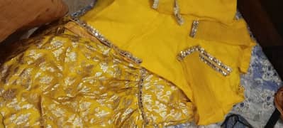 yellow mehndi dress