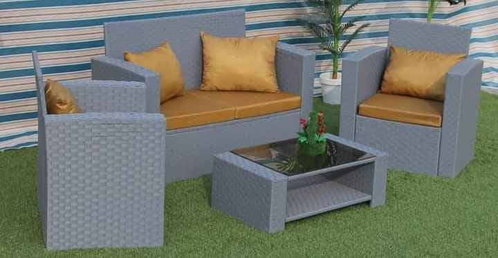 Rattan Patio Sofas, two and three seater, L shaped Lawn Terrace 1