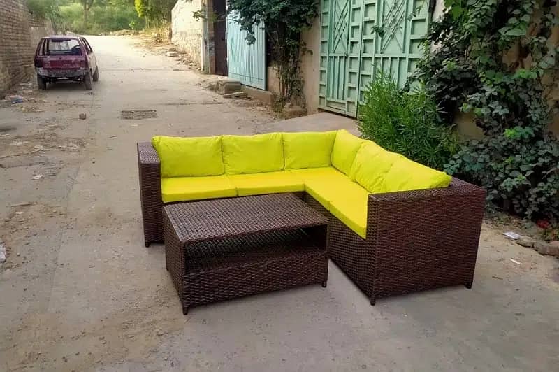 Rattan Patio Sofas, two and three seater, L shaped Lawn Terrace 3