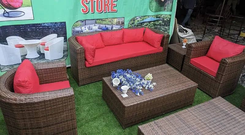 Rattan Patio Sofas, two and three seater, L shaped Lawn Terrace 8