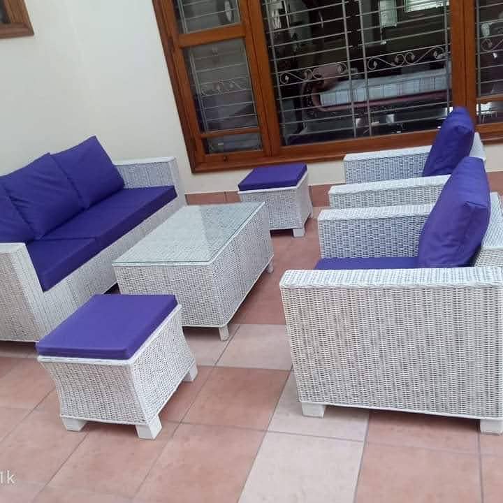 Rattan Patio Sofas, two and three seater, L shaped Lawn Terrace 12