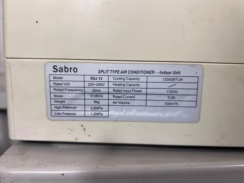 sabro 1 ton split ac non inverter behtareen condition 4