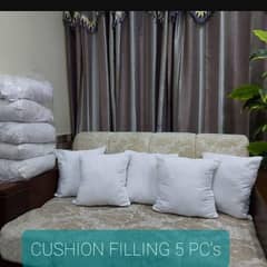 5 pcs polyester filled cushions