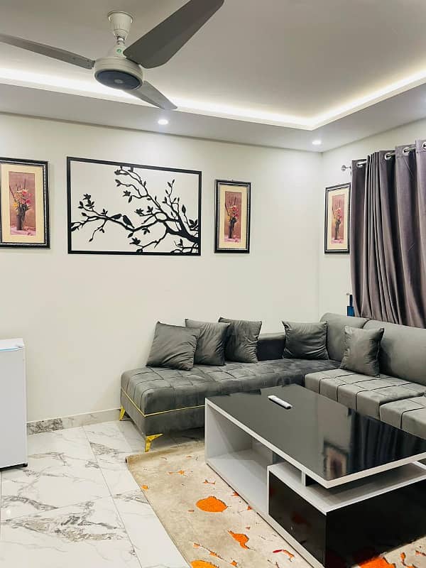 1-Bed Elegant Furnished Flat For Rent Sector F Bahria Town Lahore 1