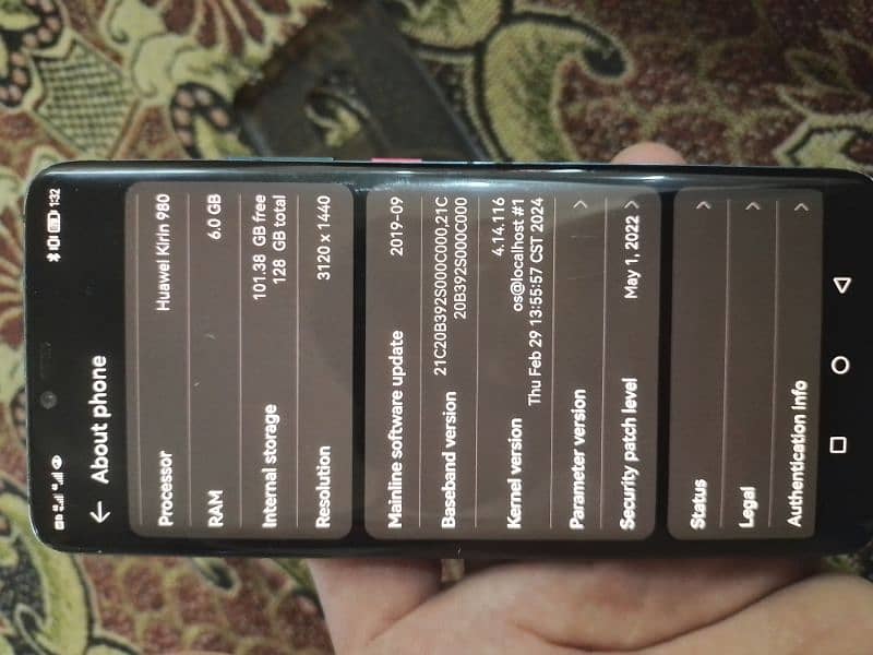 Huawei mate 20pro pta aprove 6 128gb  pta aprove exchange posable 3