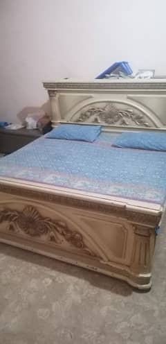 bed set bed + almari + side tables + mattress 0