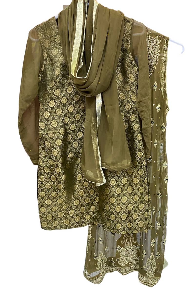 Formal Wear, Gown, Dupatta, Jamawar Shirt and Trouser (inner) 2