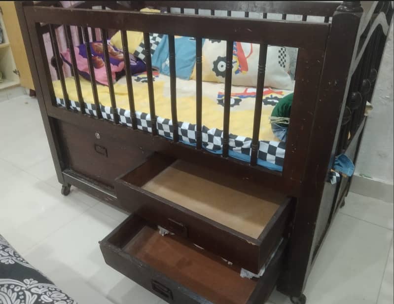 Baby Cot Wooden 1