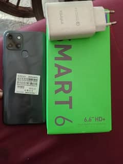 Infinix smart 6 All okay 10 by 10 condition Diba charge sath