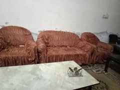 Used 2 Sofa Sets With Covers With Table