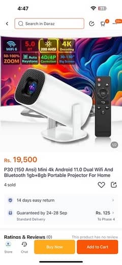 p30 smart projector almost new