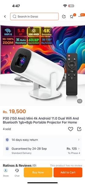 p30 smart projector almost new 0