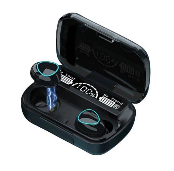 M10 DIGITAL DISPLAY CASE EARBUDS BLACK COLOUR 1