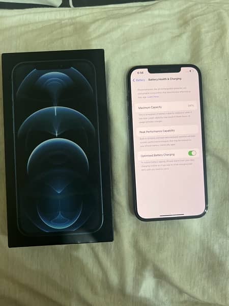 iPhone 12 Pro Max 128 gb Non PTA 84% Battery Health 10/10 With Box 0