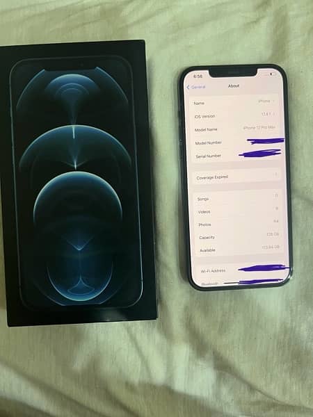 iPhone 12 Pro Max 128 gb Non PTA 84% Battery Health 10/10 With Box 1