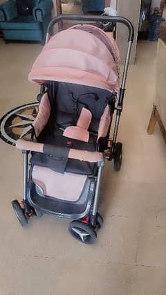 pram in pink clr