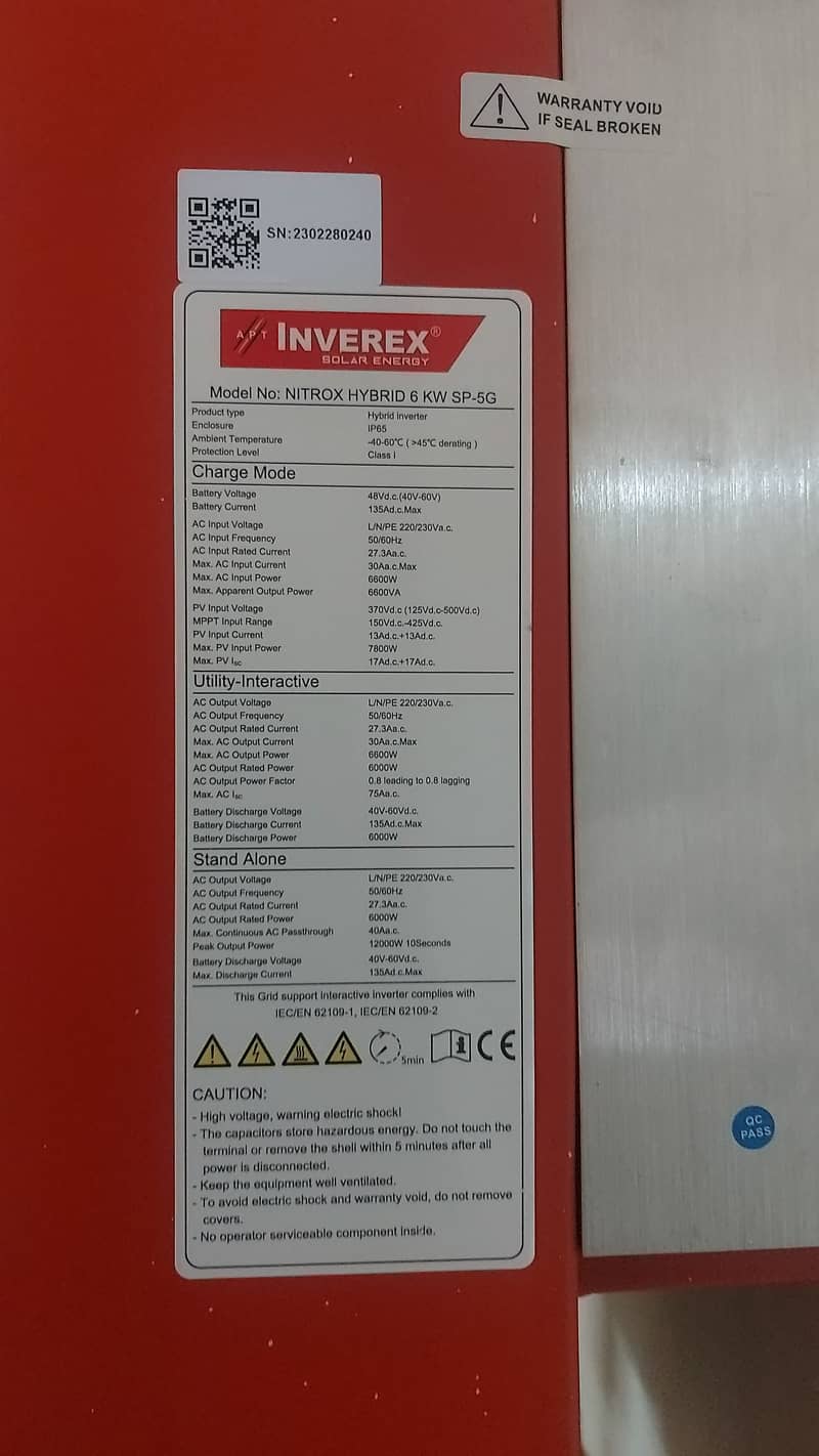 6kw Hybrid Inverter Nitrox Inverex 2