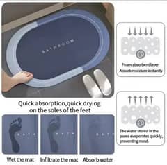 Super Absorbent Floor Mat For Bathroom Non Slip, Fast Drying Soft