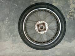 Honda 125 back wheel tyre  service 3.00-17