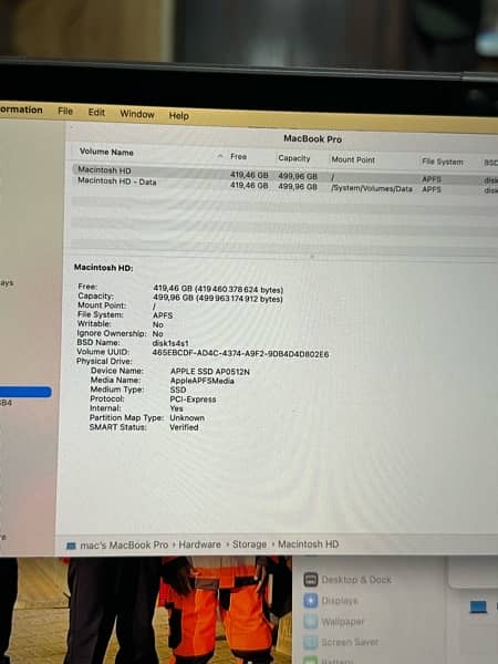 macbook pro 2019 512 GB i7 14