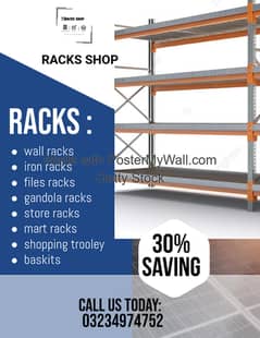 New Store Rack/ Storage rack/ wall rack/ Trolleys/ Baskets/ POS