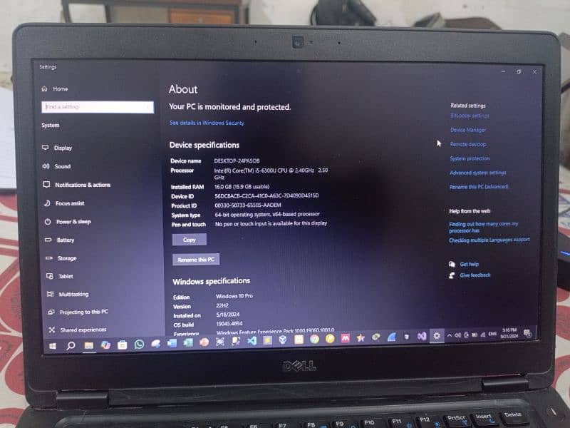 DELL Laptop Latitude 5480 Good Condition Kala Shah kaku Lahore 5