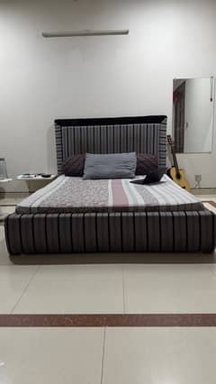 Luxurious double bed with mattress