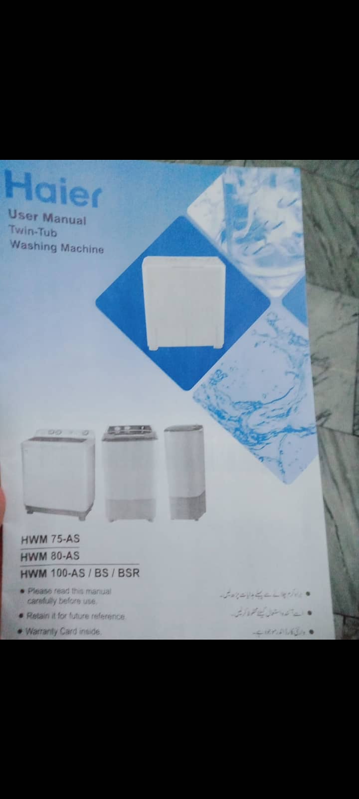 Haier twin tub washing machine - HWM 80-AS 7