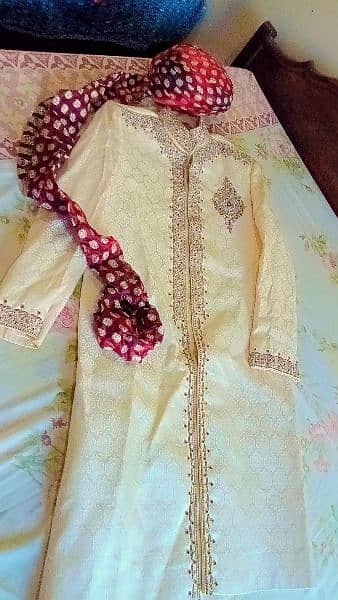 dulha sherwani one time use like new 1