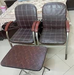 chairs along with table for sale in reasonable price