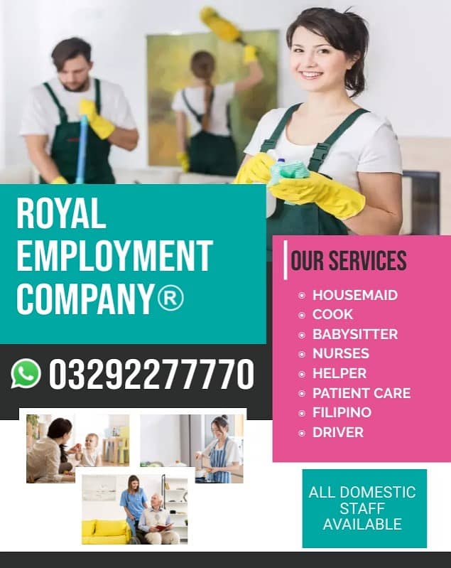 Provide Maid , Driver, Helper, Couples, Patient Care, Cook Available 0