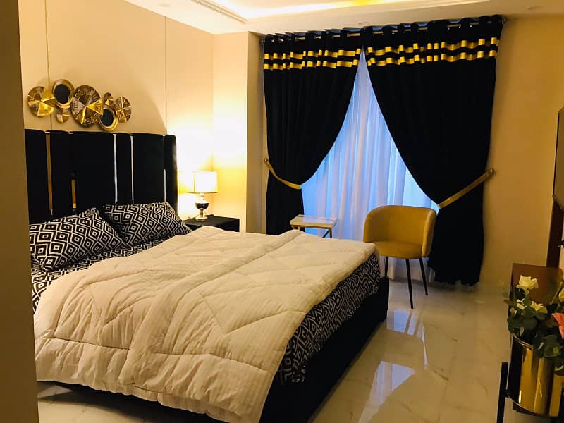 A Beautiful 1 Bed Room Luxury Apartments For Rent On Daily & Monthly Bases Bahria Town Lahore(1&2 Bed Room) 1