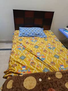 Single bed with mattress