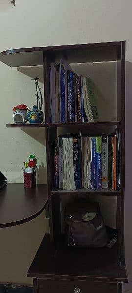 Spacious bookshelf and study table 4