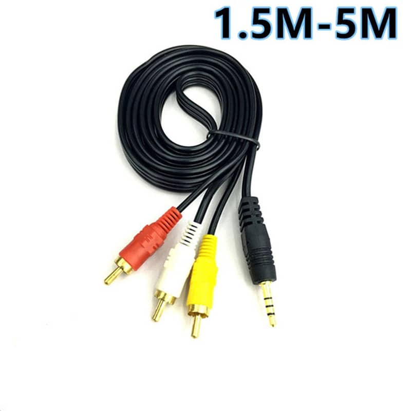 AUX to 3 RCA stereo audio cable 1