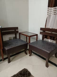 Wooden Chairs & Table