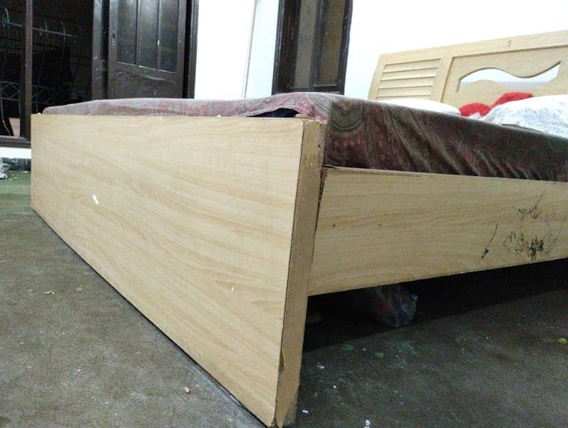 Bed wooden with new 9 year warranty mattress 1