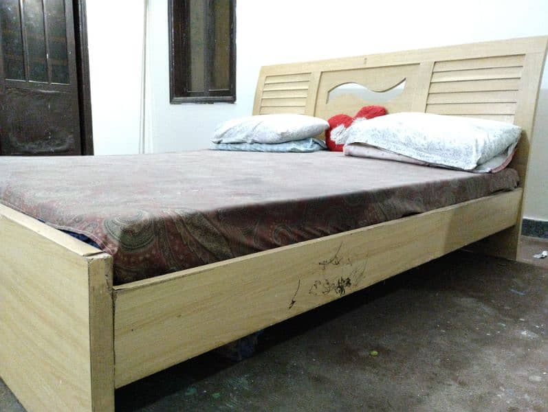 Bed wooden with new 9 year warranty mattress 2