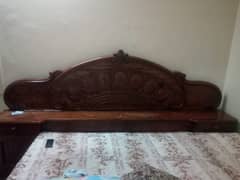 double bed with mattress and dressing table is available for sale