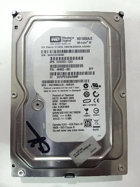 160 gb hdd western Digital (WD) 0